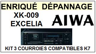 AIWA-XK009 XK-009-COURROIES-COMPATIBLES