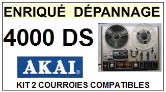 AKAI<BR> 4000DS kit 2 courroies (set belts) pour magntophone<small> 2015-09</small>