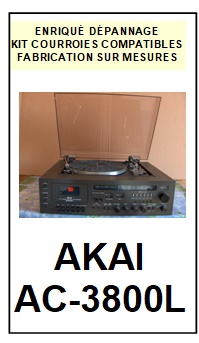 AKAI-AC3800L AC-3800L-COURROIES-COMPATIBLES