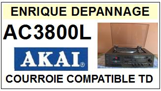 AKAI  AC3800L  AC-3800L HIFI MISIC CENTER  Courroie Compatible Tourne-disques