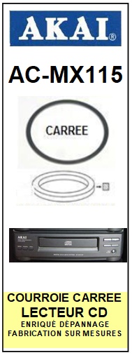 AKAI-ACMX115 AC-MX115-COURROIES-COMPATIBLES