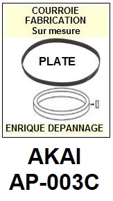 AKAI-AP003C AP-003C-COURROIES-COMPATIBLES