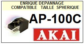 AKAI AP100C AP-100C <br>Pointe sphrique pour tourne-disques (<B>sphrical stylus</b>)<SMALL> 2016-01</SMALL>