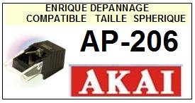 AKAI-AP206  AP-206-POINTES-DE-LECTURE-DIAMANTS-SAPHIRS-COMPATIBLES