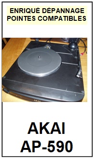 AKAI AP590 AP-590 <BR>Pointe sphrique d'origine pour tourne-disques (<B>sphrical stylus</B>)<SMALL> 2017 AOUT</SMALL>