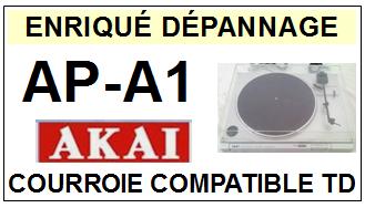 AKAI APA1 AP-A1 Courroie Tourne-disques <BR><small>sce 2014-08</small>