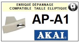 <STRONG>AKAI APA1 AP-A1</strong> <bR>Pointe elliptique pour tourne-disques (<b>elliptical stylus</b>)<SMALL> 2018 AVRIL</small>