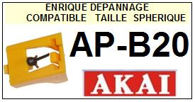 AKAI APB20 AP-B20 <bR>Pointe elliptique pour tourne-disques (<b>elliptical stylus</b>)<SMALL> 2016-12</small>