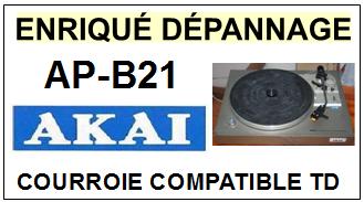 AKAI APB21 AP-B21 Courroie Tourne-disques <BR><small>sce 2014-02</small>