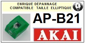 AKAI Platine APB21 AP-B21 Pointe diamant elliptique <br><small>sce 2014-02</small>