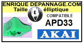 AKAI-APD33 AP-D33-POINTES-DE-LECTURE-DIAMANTS-SAPHIRS-COMPATIBLES