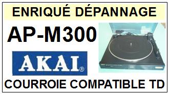 AKAI APM300 AP-M300 Courroie Tourne-disques <BR><small>sce 2014-02</small>