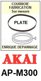 AKAI APM300 AP-M300 Courroie Tourne-disques <BR><small>sce 2014-02</small>