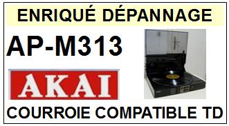 AKAI<br> APM313 AP-M316 courroie (flat belt) pour tourne-disques<small> 2015-09</small>