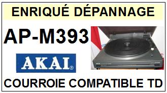 AKAI APM393 AP-M393 <br>Courroie d\'entrainement pour tourne-disques (<b>flat belt</b>)<small> 2016-01</small>