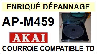 AKAI APM459 AP-M459 <br>Courroie plate d'entrainement tourne-disques (<b>flat belt</b>)<small> 2017 JUILLET</small>