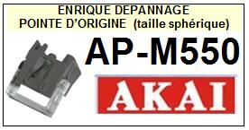 AKAI-APM550 AP-M550-POINTES-DE-LECTURE-DIAMANTS-SAPHIRS-COMPATIBLES