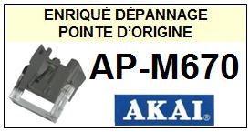 AKAI-APM670 AP-M670 (2MONTAGE)-POINTES-DE-LECTURE-DIAMANTS-SAPHIRS-COMPATIBLES