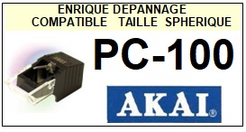 AKAI <br>PC100 PC-100 Pointe (stylus) Diamant sphrique<small> 2015-09</small>