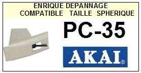 AKAI-PC35  PC-35-POINTES-DE-LECTURE-DIAMANTS-SAPHIRS-COMPATIBLES