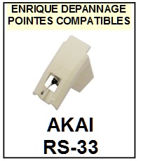 AKAI RS33 RS-33 <br>Pointe Diamant sphrique (<b>sphrical stylus</b>)<small> 2017-01</small>