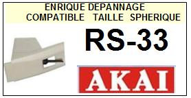 AKAI RS33 RS-33 <br>Pointe Diamant sphrique (<b>sphrical stylus</b>)<small> 2017-01</small>