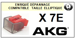 AKG X7E  <br>Pointe Diamant <b>Elliptique</b> (elliptical stylus)<small> 2017 SEPTEMBRE</small>
