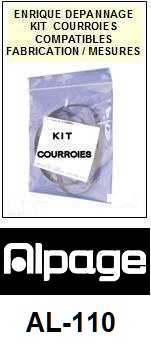 ALPAGE-AL110 AL-110-COURROIES-COMPATIBLES