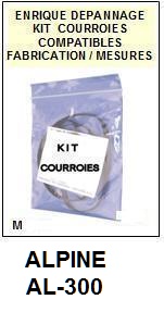 ALPINE AL300 AL-300 <BR>kit 3 courroies pour platine k7 (<b>set belts</b>)<small> 2017-01</small>