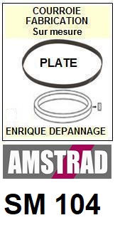 AMSTRAD SM104  Courroie Tourne-disques <BR><small>a 2014-04</small>