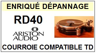 ARISTON AUDIO-RD40-COURROIES-COMPATIBLES