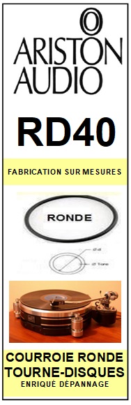 ARISTON AUDIO-RD40-COURROIES-COMPATIBLES