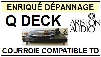 ARISTON AUDIO<br> QDECK Q-DECK courroie (flat belt) pour tourne-disques <BR><small> 2015-03</small>