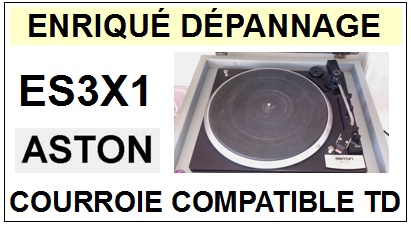 ASTON ES3X1 STEREO INTEGRATED SYSTEM <br>Courroie plate d\'entrainement Tourne-disques (<b>flat belt</b>)<small> 2016-02</small>