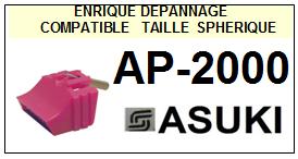 ASUKI<br> AP2000 AP-2000 Pointe sphrique pour tourne-disques <BR><small>sc 2014-11</small>