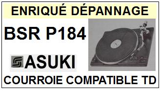 ASUKI<br> BSR P184  courroie (flat belt) pour tourne-disques <BR><small> 2015-04</small>