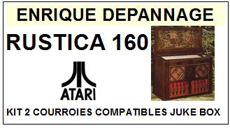 ATARI<br> RUSTICA 16  kit 2 Courroies (set belts) pour jukebox <BR><small>A 2015-04</small>