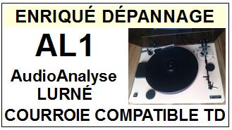 AUDIO ANALYSE AL1 pierre Lurn <br>Courroie plate d\'entrainement Tourne-disques (<b>flat belt</b>)<small> 2016-03</small>