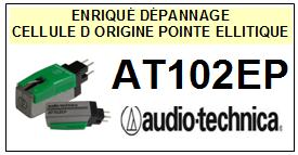 AUDIO TECHNICA AT102EP STANDARD T4P <br>Cellule d\'origine avec diamant Elliptique <SMALL>se+cel 2014-07</small>