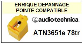 AUDIO TECHNICA ATN3651E  Pointe de lecture Compatible diamant 78TR