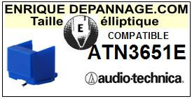 AUDIO TECHNICA ATN3651E  Pointe de lecture compatible diamant Elliptique