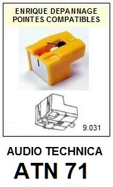 AUDIO TECHNICA-ATN71-POINTES-DE-LECTURE-DIAMANTS-SAPHIRS-COMPATIBLES