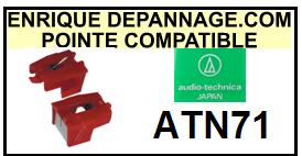 AUDIO TECHNICA-ATN71-POINTES-DE-LECTURE-DIAMANTS-SAPHIRS-COMPATIBLES