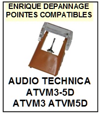 AUDIO TECHNICA-ATVM3-5D ATVM3 ATVM5D-POINTES-DE-LECTURE-DIAMANTS-SAPHIRS-COMPATIBLES