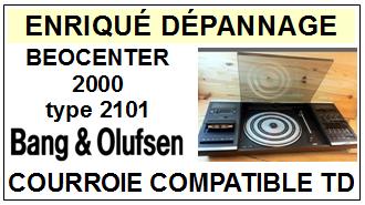 BANG OLUFSEN<br> BEOCENTER 2000 type 2101  courroie (flat belt) pour tourne-disques <BR><small>c+k7 2015-03</small>