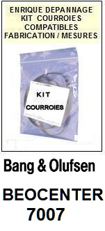 BANG OLUFSEN BEOCENTER 7007  kit 2 Courroies Platine K7  <small>13-10</small>