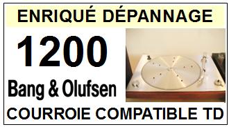 BANG OLUFSEN<br> BEOGRAM 1200  courroie (round belt) pour tourne-disques <BR><small>a 2015-03</small>