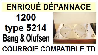 BANG OLUFSEN<br> BEOGRAM 1200 type 5214  courroie (round belt) pour tourne-disques <BR><small>a 2015-03</small>