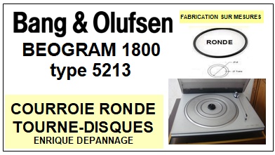 BANG OLUFSEN-BEOGRAM 1800 TYPE 5213-COURROIES-COMPATIBLES