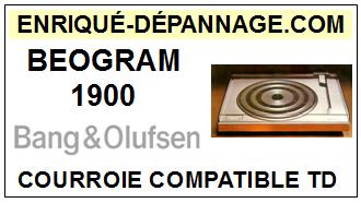BANG OLUFSEN BEOGRAM 1900  <br>Courroie ronde d'entrainement tourne-disques (<b>round belt</b>)<small> 2017-02</small>